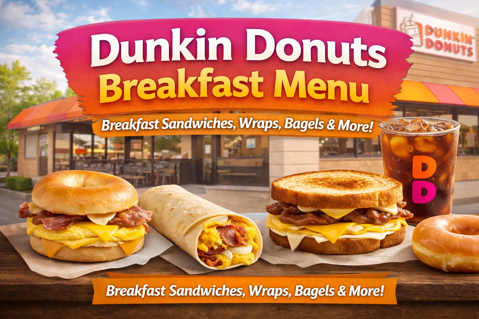 Dunkin Donuts Breakfast menu