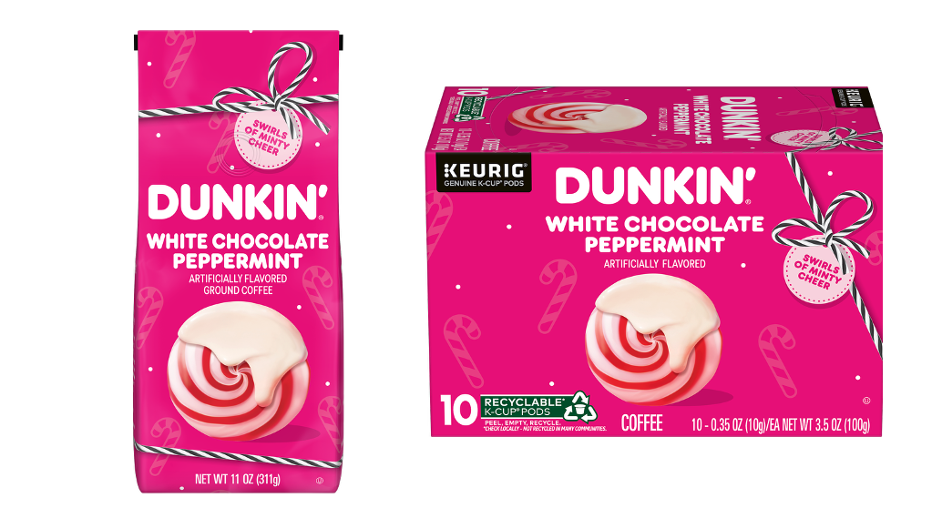 Dunkin’ White Chocolate Peppermint Coffee