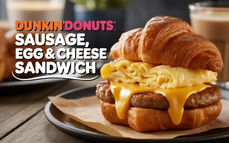 Dunkin Donuts Sausage, Egg & Cheese